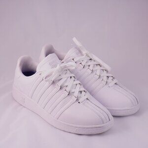 K-Swiss White Leather Extra Wide Sneakers Men’s 11.5 XW Classic